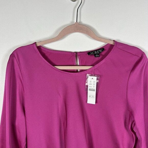 J Crew Blouse Women's Medium Pink Winter Garden Shirt Ruffle Sleeve Top NWT - Picture 3 of 10